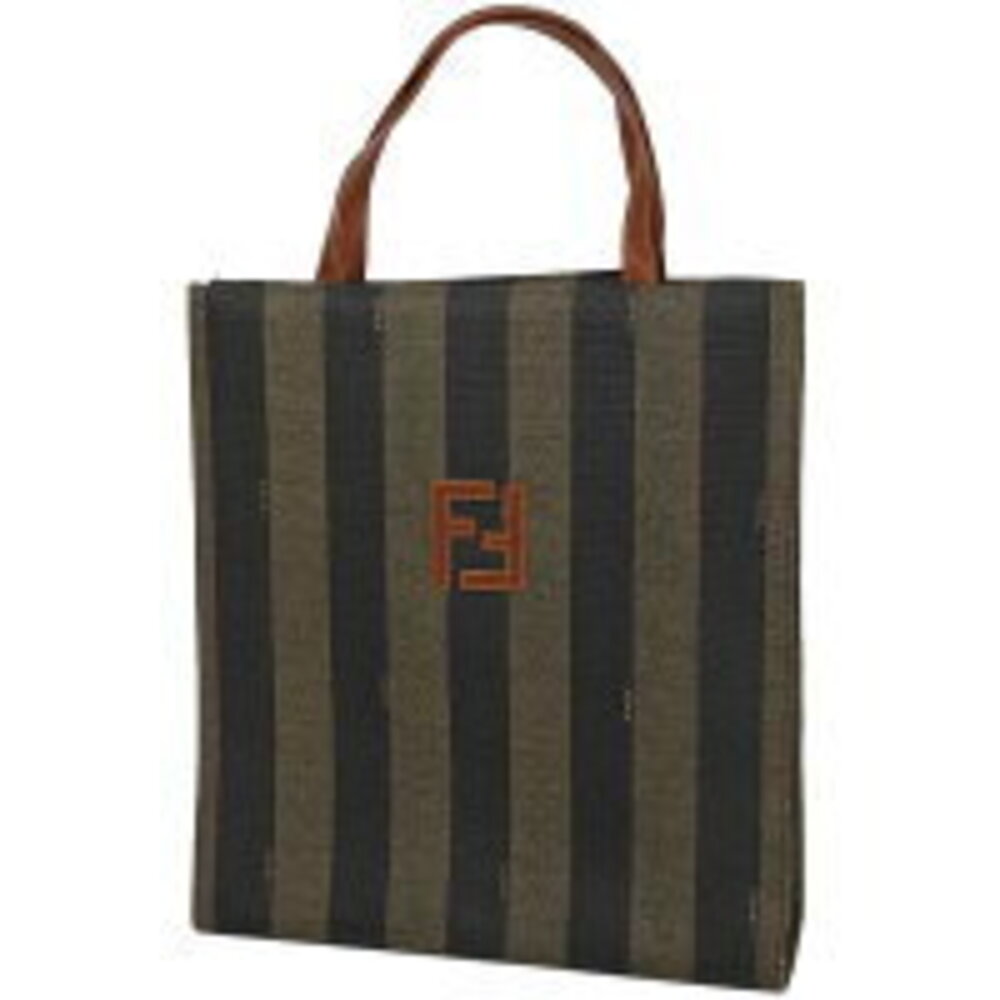 Fendi Pecan Tote Bag Handbag Rucksack Backpack Canvas Brown Black
